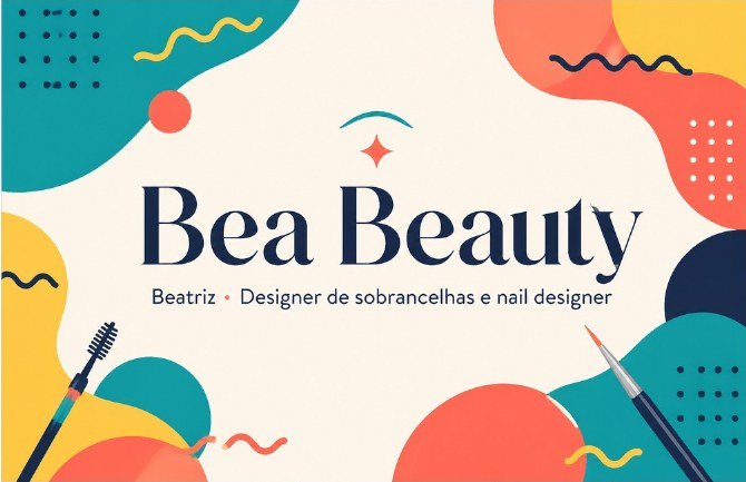 Cartão de visita do Bea Beauty, studio de exemplo gerado pelo kit