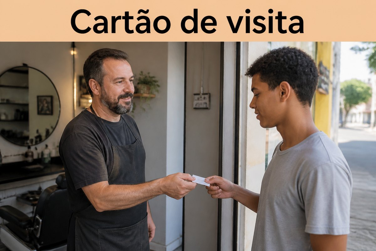 Imagem ilustrativa: Cartão de visita para barbearia: o que colocar e como usar