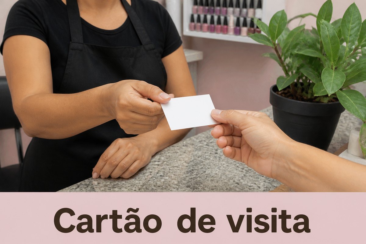 Imagem ilustrativa: O que colocar no cartão de visita de uma nail designer