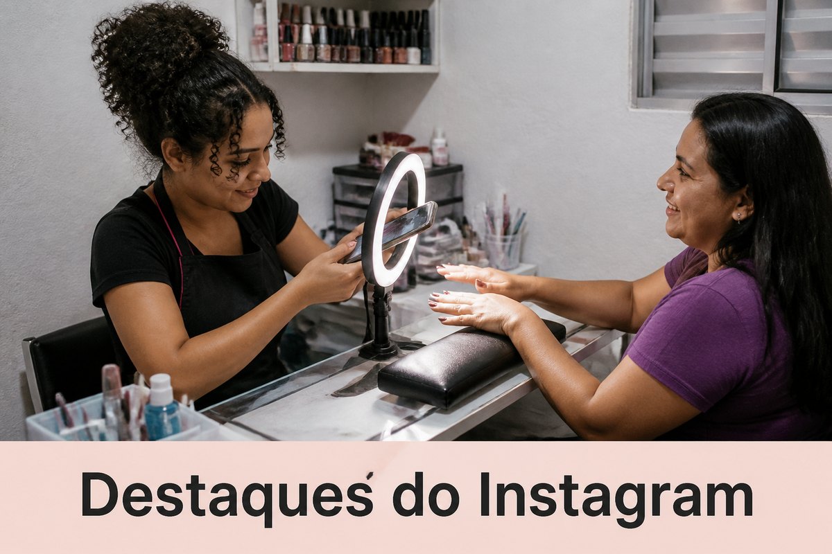 Imagem ilustrativa: Destaques do Instagram para nail designer: quais ter e o que pôr