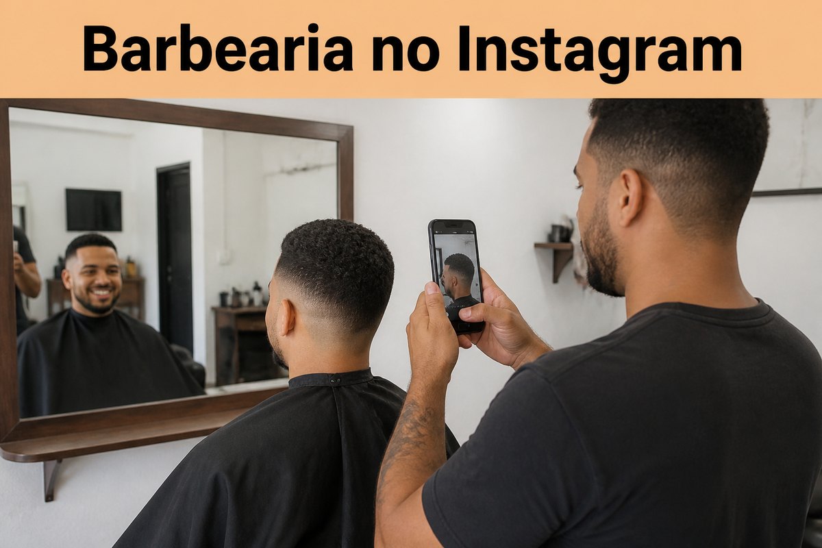 Imagem ilustrativa: Como divulgar a barbearia no Instagram: feed, stories e destaques