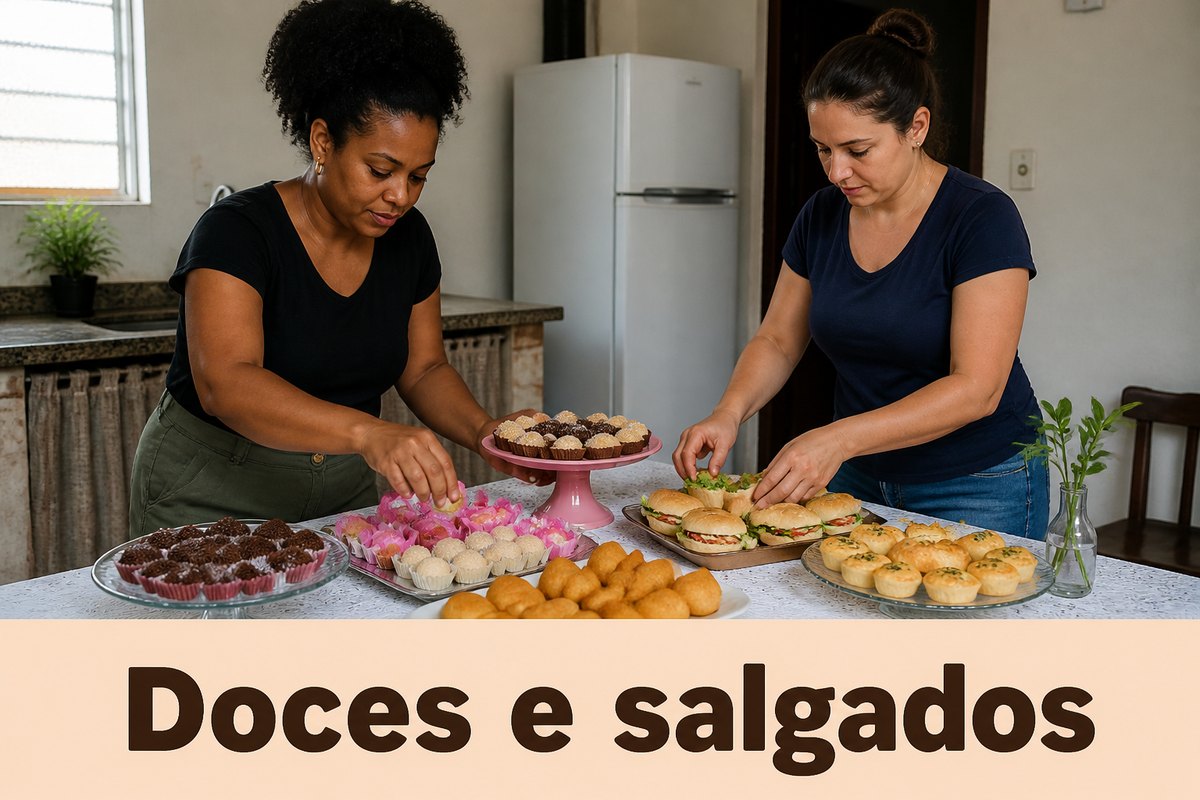 Imagem ilustrativa: Doces e salgados para festa no mesmo cardápio: como organizar