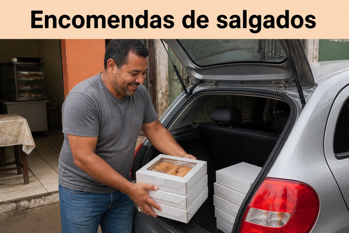 Imagem ilustrativa: Encomenda de salgados: pedido mínimo, sinal e entrega