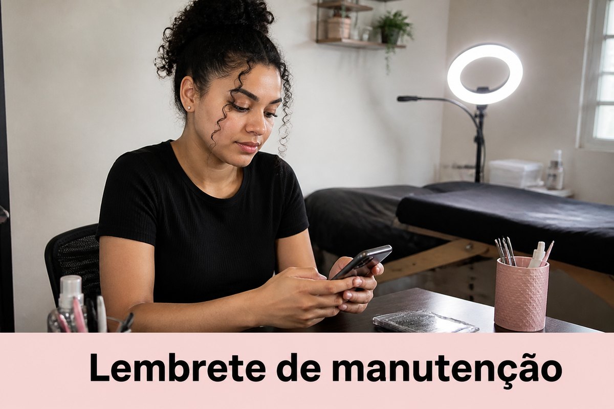 Imagem ilustrativa: Mensagem de lembrete de manutenção de cílios: modelos prontos