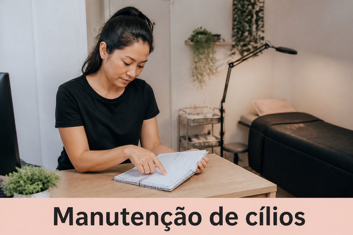 Imagem ilustrativa: Política de manutenção e cancelamento para lash designer
