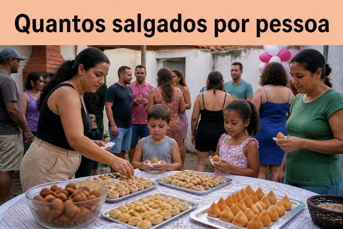 Imagem ilustrativa: Quantos salgados por pessoa: como calcular a quantidade da festa