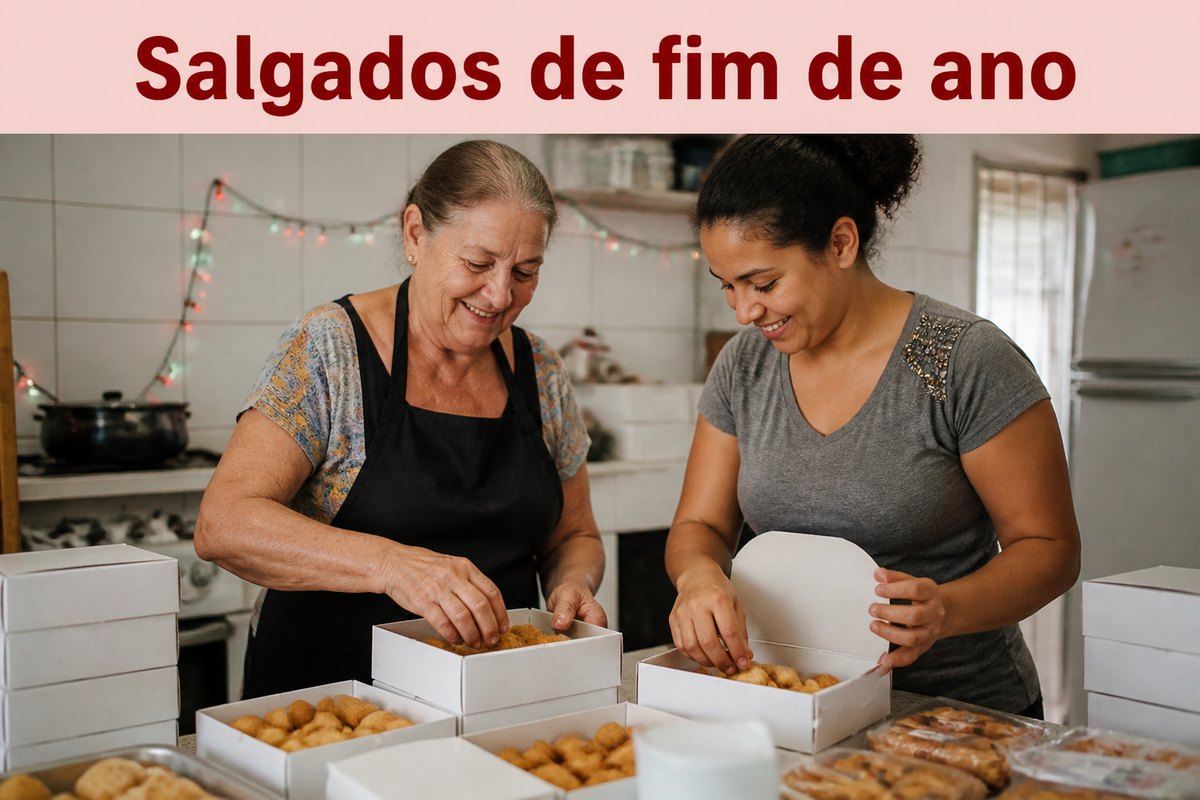 Imagem ilustrativa: Salgados para festa de fim de ano: prazos, congelados e entrega