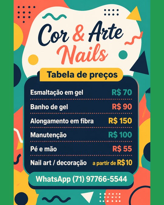 Exemplo do estilo Moderno Colorido