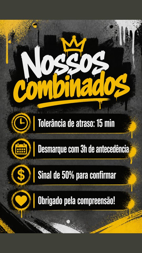 Combinados da Corte Urbano, barbearia de exemplo
