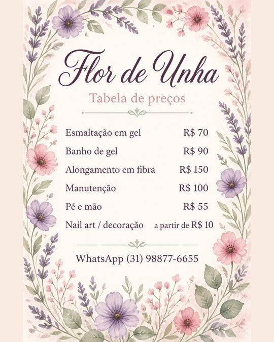 Exemplo do estilo Floral Delicado