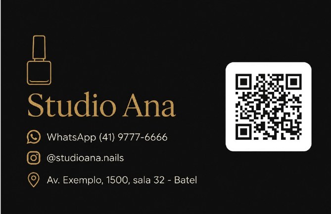 Cartão de visita com QR code
